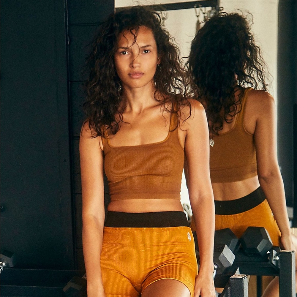 Free People Movement Happiness Runs Square Neck Crop
